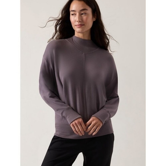 Athleta Tops - Athleta "Apollo Crewneck Sweatshirt" Purple Athletic Athleisure, Women's Size S